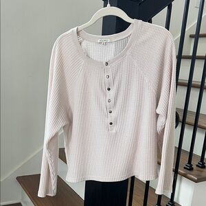Z Supply Blush Button-Down Top